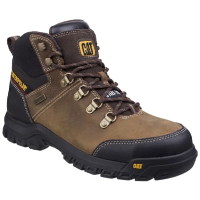 Cat framework brown waterproof safety boot st s3 safety boot brown