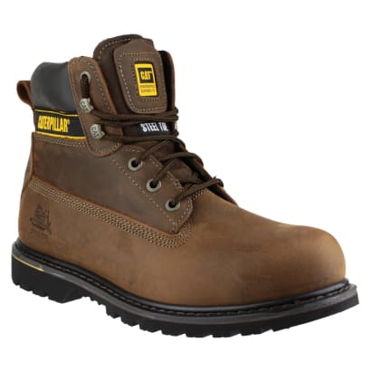 Cat holton brown industrial safety boot sb steel toe cap sizes 6-15