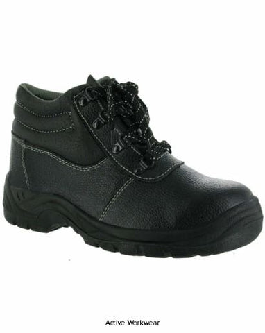 Centek Safety S1P  FS330 Lace Up Safety Boot - Boots Active-Workwear Boots FS330 Manufactured with a Leather Upper Textile Lining Providing Excellent Comfort Rubber Sole Oil and Acid Resistant Sole Unit 4 Metal D-Ring Lacing System Padded Ankle Collar Steel Toe Cap Antistatic 