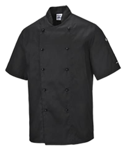 Chef kitchen wear kent short sleeve unisex chefs jacket portwest c734