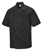 Chef kitchen wear kent short sleeve unisex chefs jacket portwest c734