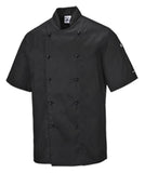 Chef kitchen wear kent short sleeve chefs jacket portwest c734