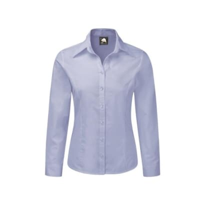 Classic oxford long sleeve blouse with tailored fit