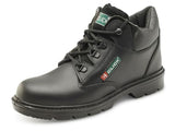 Click mid cut boot leather safety with steel toe and midsole s1p - cf4