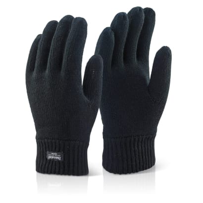 Thinsulate glove with 3m underlayer black-thgbl