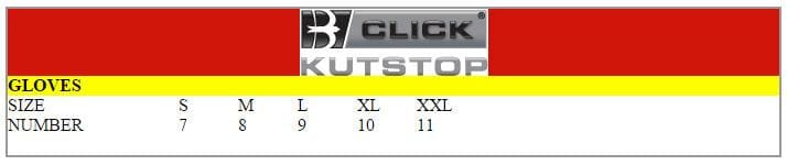 Click Kutstop Size Chart