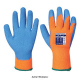 Cold Grip Thermal Lined Latex Gripper Handling Glove (12 pair pack) Portwest A145 Workwear Gloves Active-Workwear