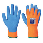 Cold grip thermal lined latex gripper handling glove (12 pair pack) portwest a145