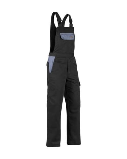 Cotton twill industry bib overalls with adjustable waist and multiple pockets