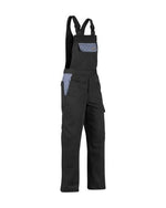 Cotton twill industry bib overalls with adjustable waist and multiple pockets