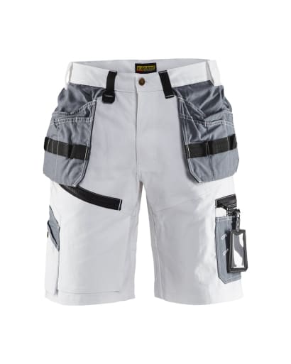 Decorator’s choice: blaklader x1500 premium cotton painter’s shorts in white - durable & stylish - 1512