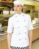 Dennys lightweight short sleeve chefs jacket - dd20s