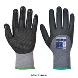 Dermiflex ultra nitrile foam dotted work glove (pack of 12) -portwest a353 workwear gloves active-workwear