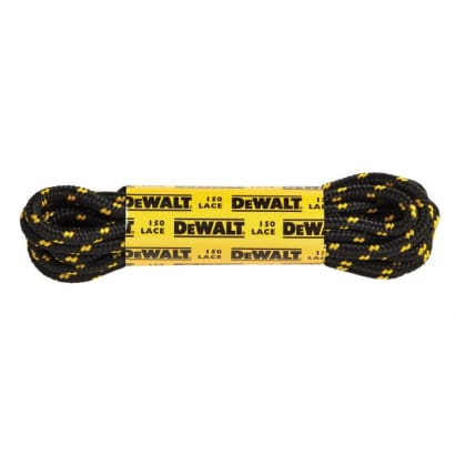 Dewalt black and yellow boot laces - high-quality replacement for safety footwear