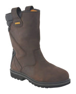 Dewalt classic steel toe rigger work boots - brown crazy horse leather