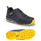 Dewalt Fargo Black Sports Safety Trainer Steel Toe Cap Shoe -Fargo safety trainers Dewalt Active-Workwear Lightweight Synthetic upper. Padded tongue and collar for added comfort. Steel toe cap protection only. Comfort insole. Anti -scuff toe guard. Phylon/rubber outsole. A stylish lightweight safety trainer from DEWALT.