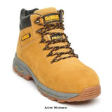 Dewalt Reno Wheat ProLite S3 Safety Boot Aluminium Toe Composite Midsole -Reno Boots Dewalt Active-Workwear DeWalt Reno is a water-resistant, lighweight honey nubuck work boot. The Reno is the sister product to the DeWalt Kirksville. It is manufactured with an aluminium toe cap, composite midsole and has a padded tongue and collar. The Reno boasts a lightweight Phylon/Rubber Pro-Lite outsole which is tested for resistance to fuel oil, and is also certified to the best slip rating.