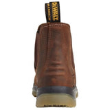 Brown Dewalt Safety S3 Brown Pull On Dealer Boot Steel Toe and Midsole -Nitrogen Boots Dewalt Active-Workwear  Crazy Horse water resistant leather crafted dealer boot, the Nitrogen features elasticated sides with 2 pull-loops front and rear to slip the boot on with minimal fuss. The steel toe cap and steel midsole protection combine to offer supreme protection, while the additional over nose protection will boost the durability and keep these boots Guaranteed Tough™: