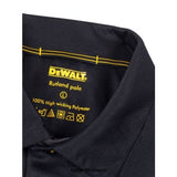 Dewalt Workwear Black/Grey Moisture Wicking Polo Shirt-Rutland Shirts Polos & T-Shirts Dewalt Active-Workwear Lightweight polyester polo shirt with Dewalt logo detail. Fast drying and moisture wicking polyester material. (PWS) Reflective strip to sleeves. Button front with collar. A comfortable shirt for those warmer days.