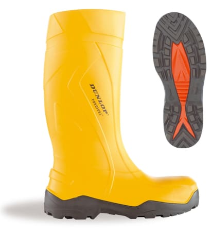 Dunlop purofort plus full safety wellington boot yellow - c762241