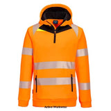 DX4 Hi-Vis 1/4 Zip Hoodie-hoody Hooded top Hi Viz Zipped DX482 The DX4 Hi-Vis Hoodie is the perfect mid layer option in terms of design, warmth and stretch. This style has the perfect fabric weight for keeping you warm in winter and  provides you a modern and stylish look especially when paired with the rest of the DX4 collection. Features 100% polyester mechanical stretch bonded to 100% polyester fleece Lightweight flexible HiVisTex Pro segmented reflective tape 1/4 length centre front zip 