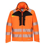 Dx4 high visibility waterproof softshell jacket dx475 portwest