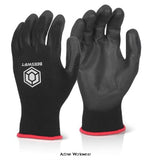 Economy pu coated safety work glove black builders grip - ec9 beeswift