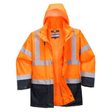 Essential 5 in1 hi vis class 3 jacket and bodywarmer/gilet ris 3279 portwest s766
