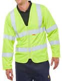 Flame retardant long sleeve hi vis zipped vest jerkin class 3 - beeswift cfrpkj