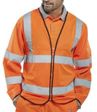 Flame retardant long sleeve hi vis zipped vest jerkin class 3 - beeswift cfrpkj