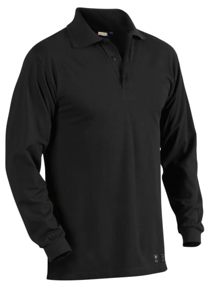 Flame Retardant Long Sleeved Pigue Polo Shirt by Blaklader 3374