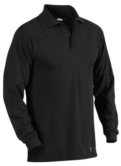 Flame retardant long sleeved pigue polo shirt by blaklader - 3374