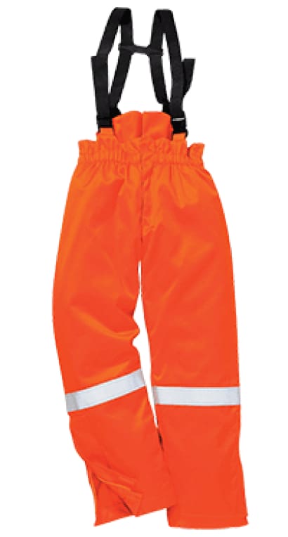 Flame retardant winter padded hi vis bib and brace - fr58