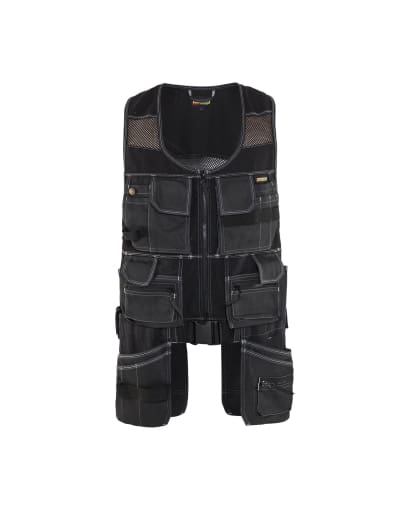 Heavy duty blaklader x1900 cotton and mesh waistcoat toolvest - 3119