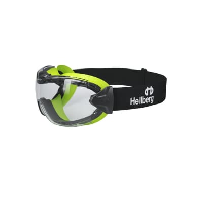 Hellberg neon plus enhanced light coating safety goggles with anti-fog and anti-scratch protection