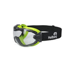 Hellberg neon plus enhanced light coating safety goggles with anti-fog and anti-scratch protection