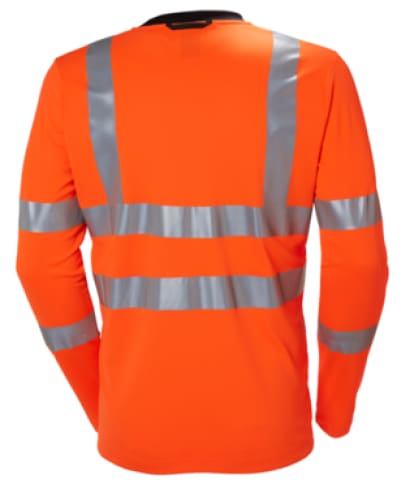 Helly hansen addvis long sleeve hi viz stretch tee shirt -79093