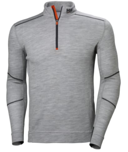 Helly hansen hh lifa merino wool half zip base layer thermal top 75107