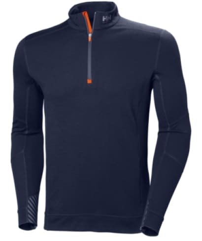 Helly Hansen merino wool base layer half zip