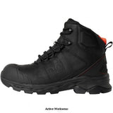 Black Helly Hansen Oxford Composite Nubuck S3  Safety Boot Lace Up -78403 Boots Helly Hansen Active-Workwear The Oxford line of safety footwear provides durability and comfort with a wide, roomie fit and soft, plush underfoot cushioning. The metal free composite toe cap and puncture resistant plate protect you from job site hazards and nubuck leather upper repels liquid and keeps you comfortable.