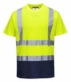 Hi vis 2 tone tee shirt ris 3279 wicking t portwest s378