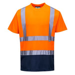 Hi vis 2 tone tee shirt ris 3279 wicking t portwest s378