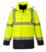 Hi vis 4 in 1 waterproof reversible contrast jacket portwest - s471