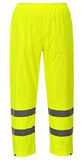 Hi vis basic waterproof lightweight rain over trousers portwest h441