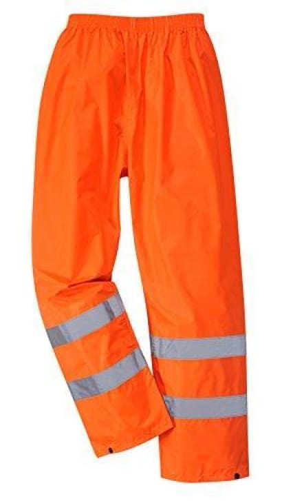 Hi vis basic waterproof lightweight rain over trousers portwest h441