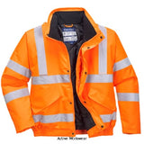 Portwest Standard Hi-Vis Bomber Jacket RIS 3279 XXS to 8XL - S463 Hi Vis Jackets Active-Workwear Comfort and quality are key with this garment coupled with all our usual safety and weatherproof functions. The two-way front zip studded flap and knitted storm cuffs provide ultimate protection. CE certified Taped seams to provide additional protection Extremely water resistant fabric finish, water beads away from fabric surface Reflective tape for increased visibility Fully lined 