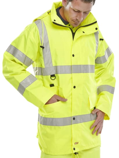 Hi vis breathable & waterproof jubilee coat en471- beeswift jj