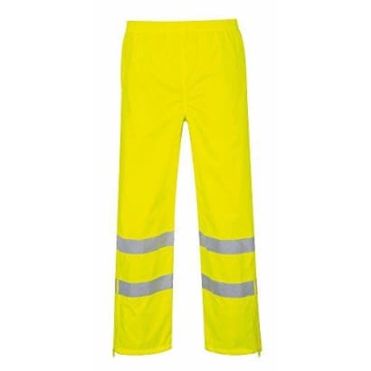 Hi vis breathable waterproof over trousers-portwest s487- yellow viz trousers