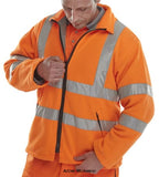 Hi vis carnoustie interactive fleece jacket en471 (ris 3279) - carf hi vis jackets active-workwear