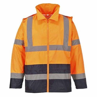 Hi vis classic contrast lightweight rain jacket portwest h443